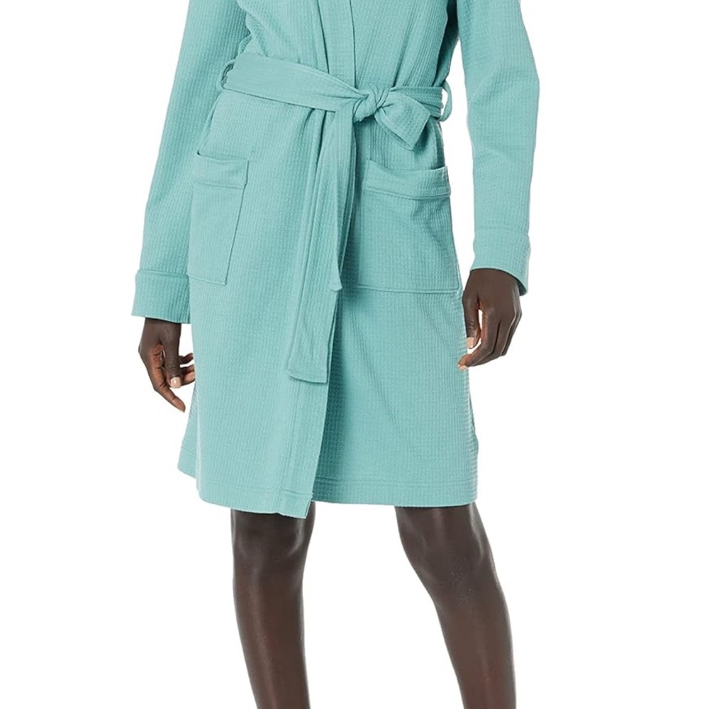 Amazon Essentials Blue and White Cozy Robe - Picture 2 of 10
